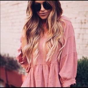 Roolee Regina Blouse - Mod Ref Mauve Peplum